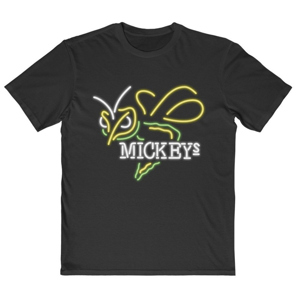 Mickey's Black Neon Sign Tee